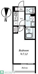 東武越生線 坂戸駅 徒歩12分の賃貸アパート 3階1Kの間取り
