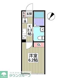 ルアネス上福岡 1Kの間取図画像
