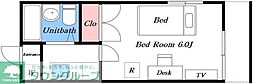 ポート泉 1Kの間取図画像