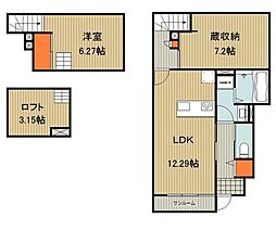 Casa de Arena II 1LDKの間取図画像