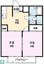 エクセレント・プラザ 2DKの間取図画像