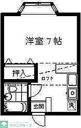 豊田本コーポ ワンルームの間取図画像