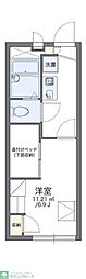 レオパレスグランツ2 1Kの間取図画像