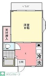カーサ川越 1Kの間取図画像