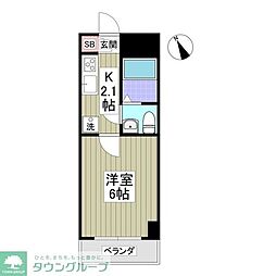 石田ビル 1Kの間取図画像