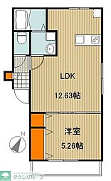 仮称)川越市砂新田 1LDKの間取図画像