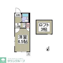 リブレス新河岸1 1Kの間取図画像