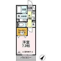 京王線 聖蹟桜ヶ丘駅 徒歩4分の賃貸アパート 1階1Kの間取り
