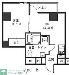 多摩都市モノレール 立川北駅 徒歩2分の賃貸マンション 5階1LDKの間取り