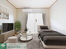 京王線 聖蹟桜ヶ丘駅 バス10分 東部団地入口下車 徒歩2分の賃貸アパート 2階1Kのリビング/ダイニング