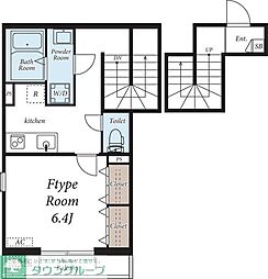 リブリ・O&Y 2階1Kの間取り