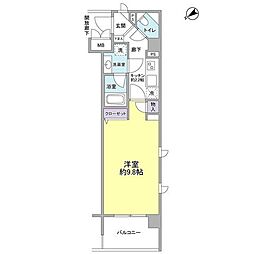 京王井の頭線 吉祥寺駅 徒歩12分の賃貸マンション 5階1Kの間取り