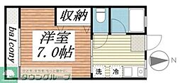 リノベイト東小金井 1階1Kの間取り