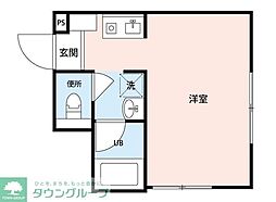 CozyCourtOgawa ワンルームの間取図画像