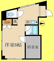 スワン ワンルームの間取図画像