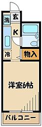 エスポワールメゾン 1Kの間取図画像