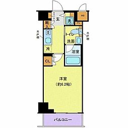 REALIZE立川AZ 1Kの間取図画像