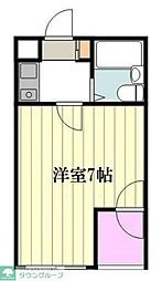 セントヒルズ国立 1Kの間取図画像
