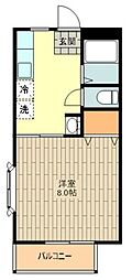 ウイング1 1DKの間取図画像