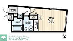 グランツ立川 1Kの間取図画像