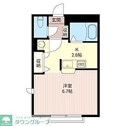 サンライズ ワンルームの間取図画像