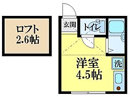 マーベラス国分寺・本多 ワンルームの間取図画像