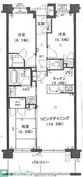 アンビシャス久米川 3LDKの間取図画像