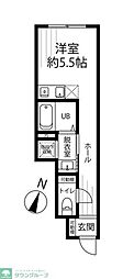 Maison Maru-Yu ワンルームの間取図画像