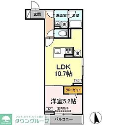 Asset-Court富士見台 1LDKの間取図画像