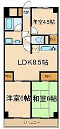 ポワロビル 3LDKの間取図画像
