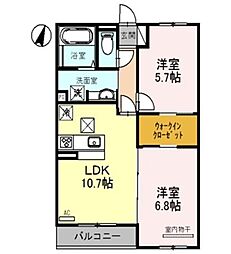 間取図画像 2LDK