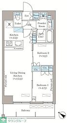 さいたま市南区南本町1丁目マンション 2LDKの間取図画像