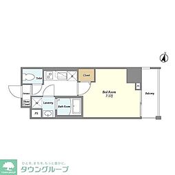 LIBRGRANT大宮 1Kの間取図画像