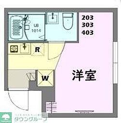 オルタンシア大宮 ワンルームの間取図画像