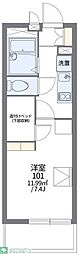 レオパレスMAMI 1Kの間取図画像