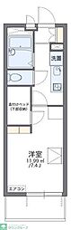 レオパレスメゾンM2 1Kの間取図画像
