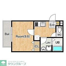 (仮称)ジーメゾン加茂宮 1Kの間取図画像