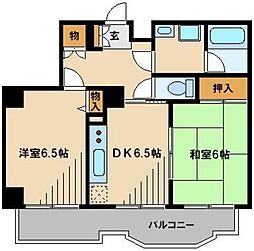 すずらん館大宮 2DKの間取図画像