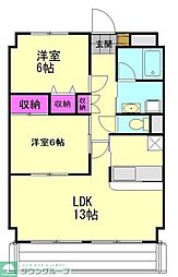 ロンドモンターニュ 2LDKの間取図画像