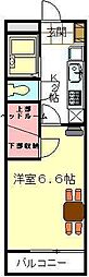 レオパレスオオハラ 1Kの間取図画像