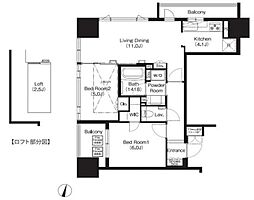 COMFORIA大宮 2LDKの間取図画像