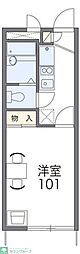 レオパレス錦 1Kの間取図画像