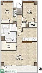 CROTHOmiya 2SLDKの間取図画像