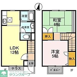 アネックスD棟 2LDKの間取図画像