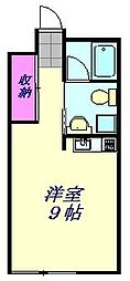 さくら木ビレッジ ワンルームの間取図画像