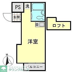 ノア大宮 ワンルームの間取図画像