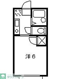 パールハイツ 1Kの間取図画像