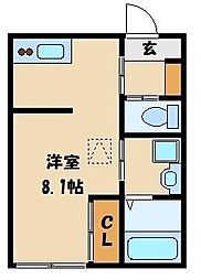 レグノ大宮大和田 ワンルームの間取図画像