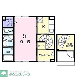 ヴェルディアーレ I 1Kの間取図画像