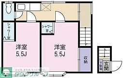 サンリブ大宮 2Kの間取図画像